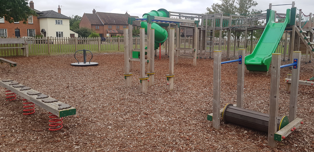 A view of some of the smaller play equipment